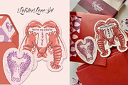 Valentine's Cards Die-Cut Shapes, a Seasonal Illustration by HannaSymo (Thumbnail 2 of 13)