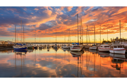 beautiful water morning sunrise, a Nature Photo by pikepicture