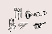 Camping illustrations set, a Sport Illustration by Anada Arty (Thumbnail 5 of 9)