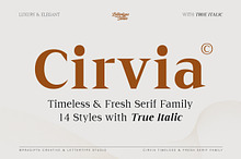 Cirvia Timeless & Fresh Serif Family