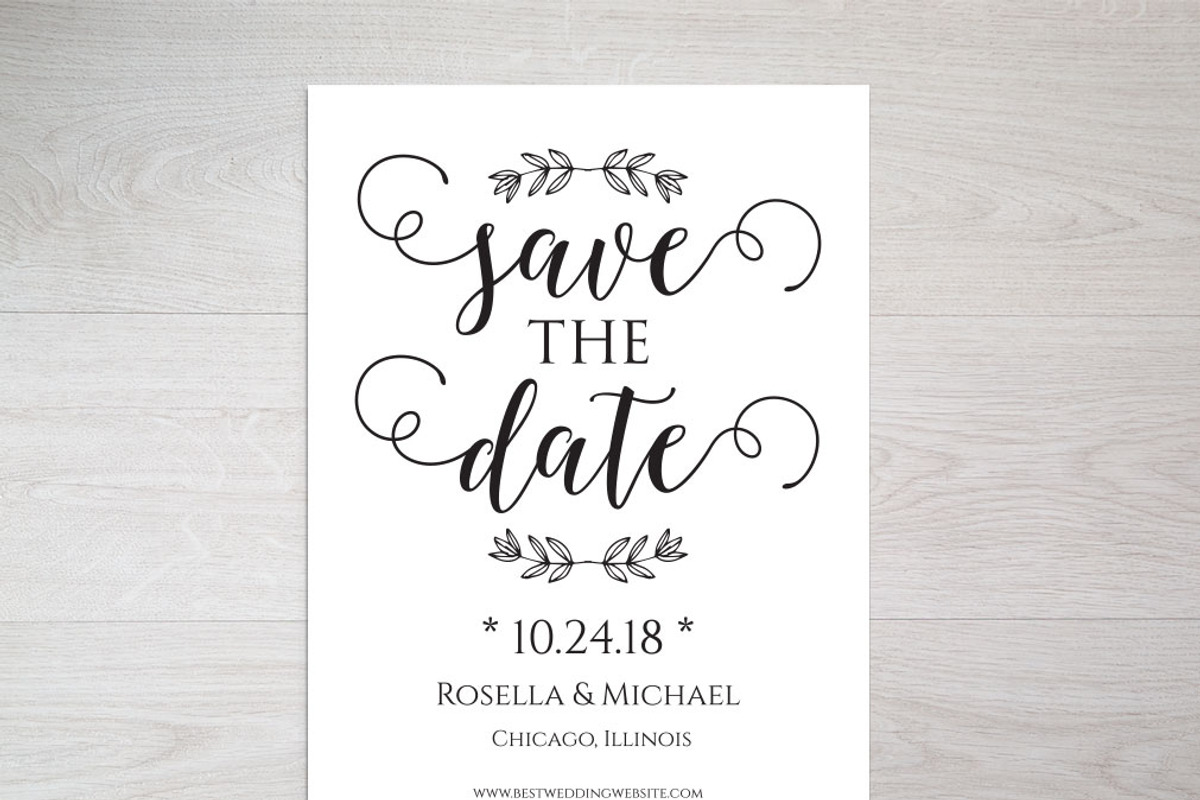 Save the Date Template SHR207, an Invitation Template by Shafura_Wedding (Photo 3 of 5)
