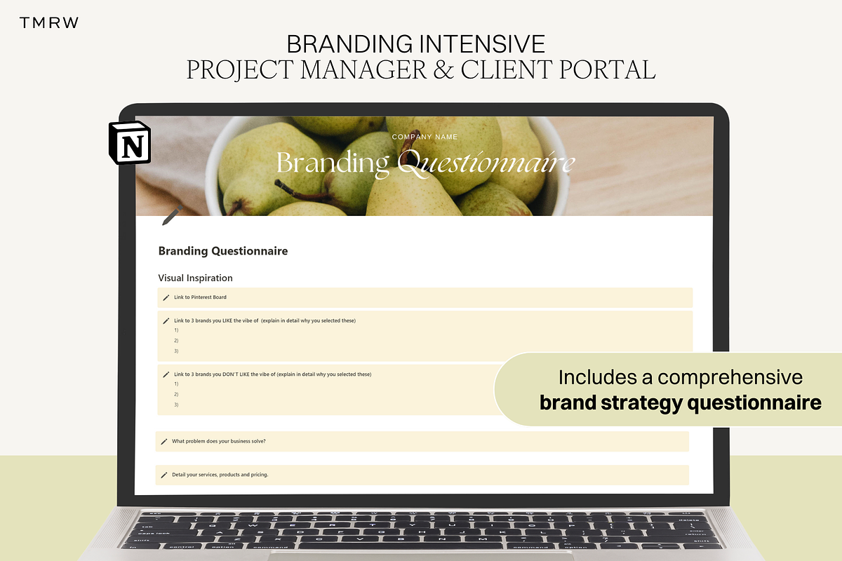Notion Portal & Project Manager, a Branding & Logo Template by TheTMRWCollective (Photo 2 of 3)
