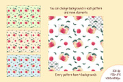 Worms and apples Watercolor patterns, a Pattern Graphic by Lagniappe Art (Thumbnail 3 of 9)