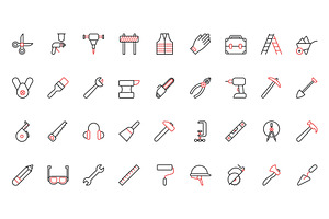 Construction icons, an Illustration by Lemberg Vector