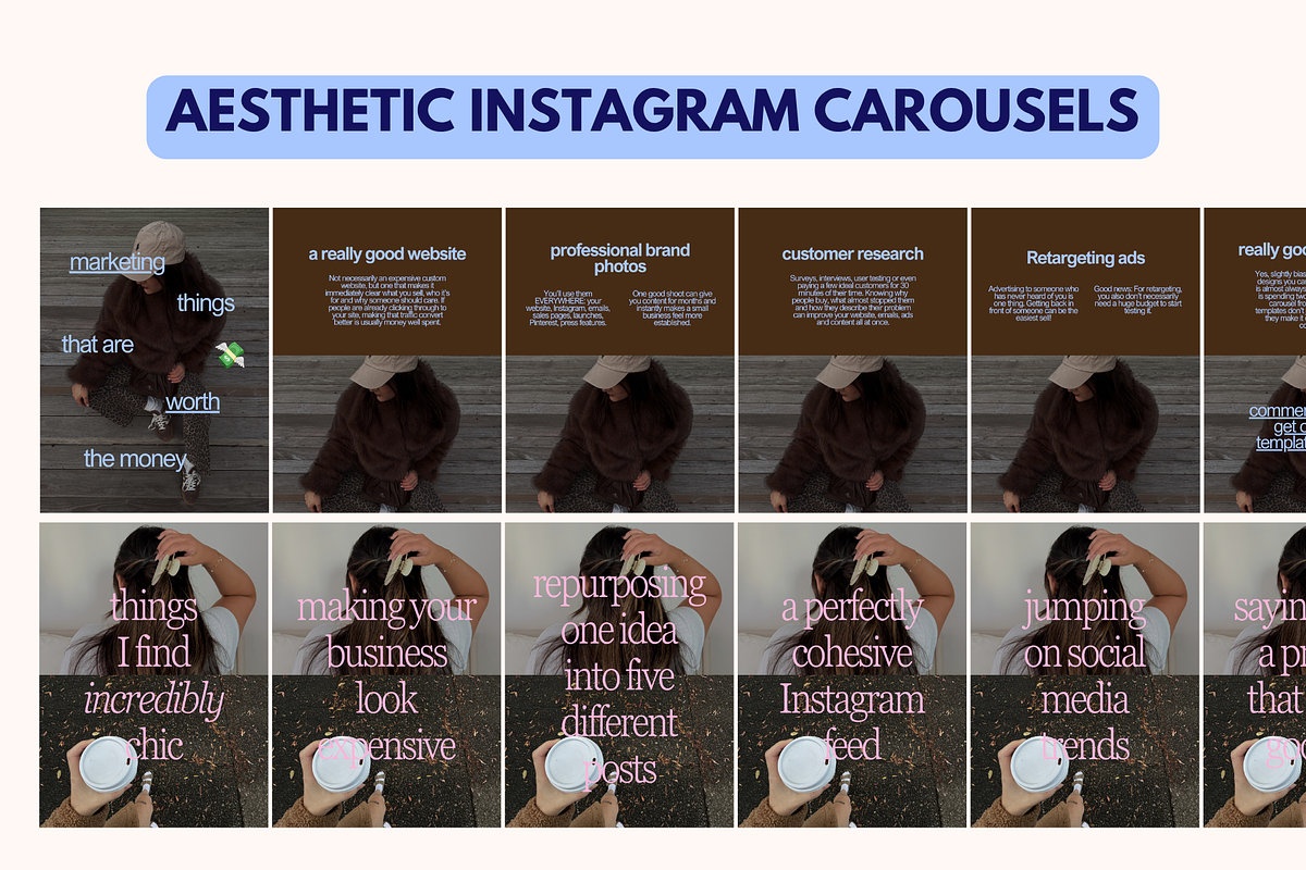Aesthetic IG Carousel Templates, a Social Media Template by My Social Boutique (Photo 4 of 7)