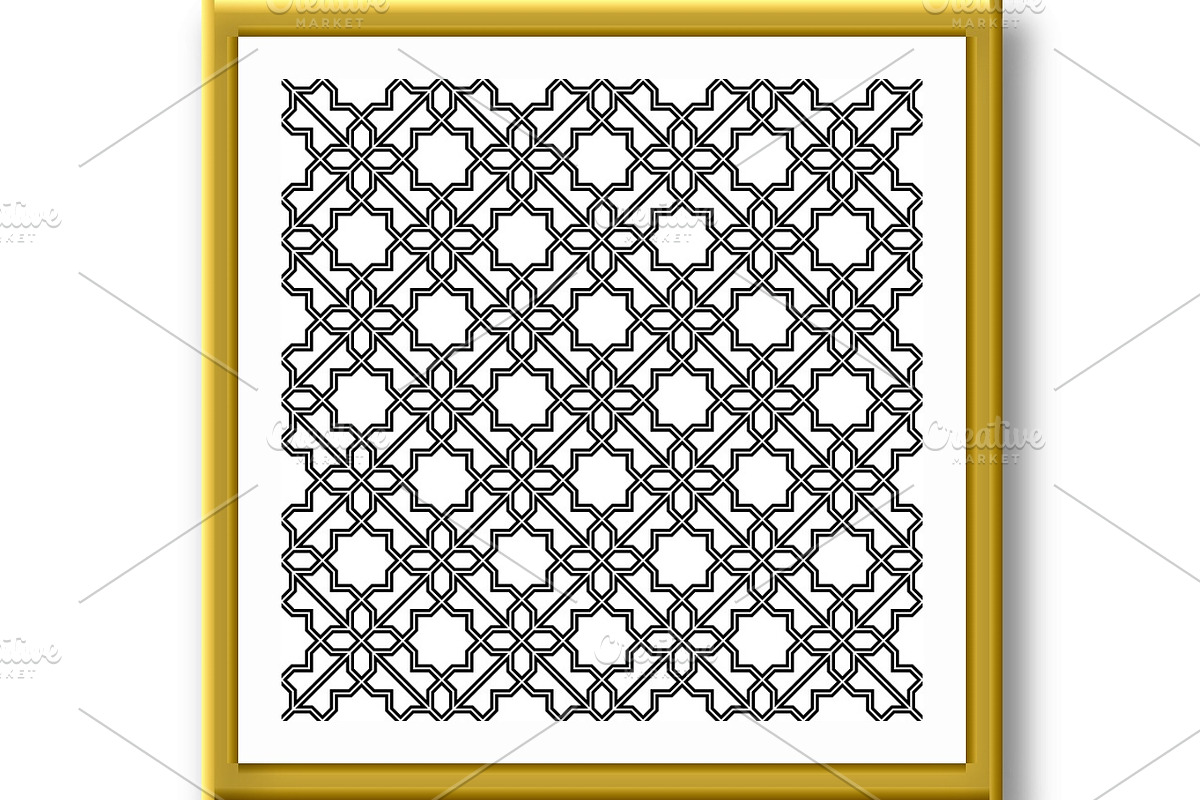 Abstract geometry pattern in Arabian, a Pattern Graphic by RODINA (Photo 2 of 3)