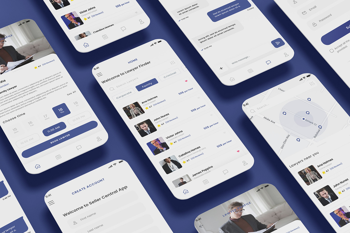 Find Lawyer & Law Firm App, an App Template by nagaredesignstudio (Photo 1 of 2)
