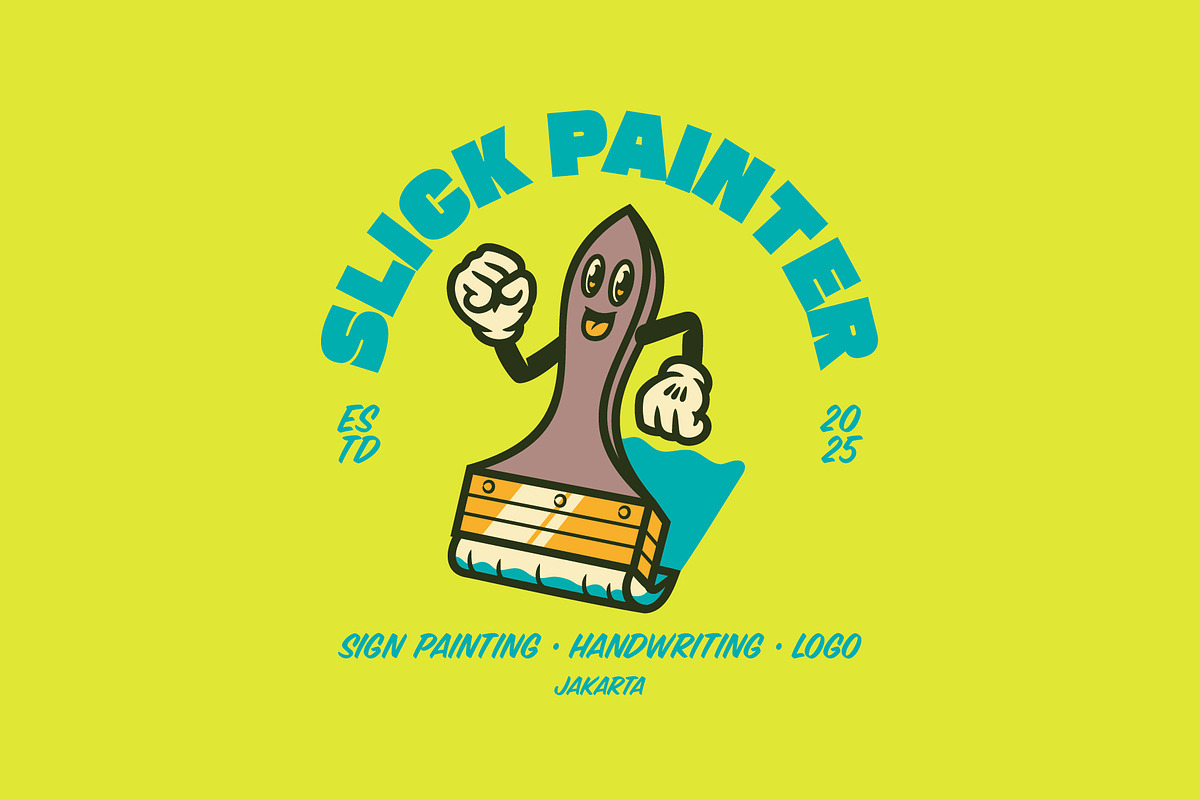 Slick Painter Logo Template, a Branding & Logo Template by Kreasi Malam (Photo 1 of 4)