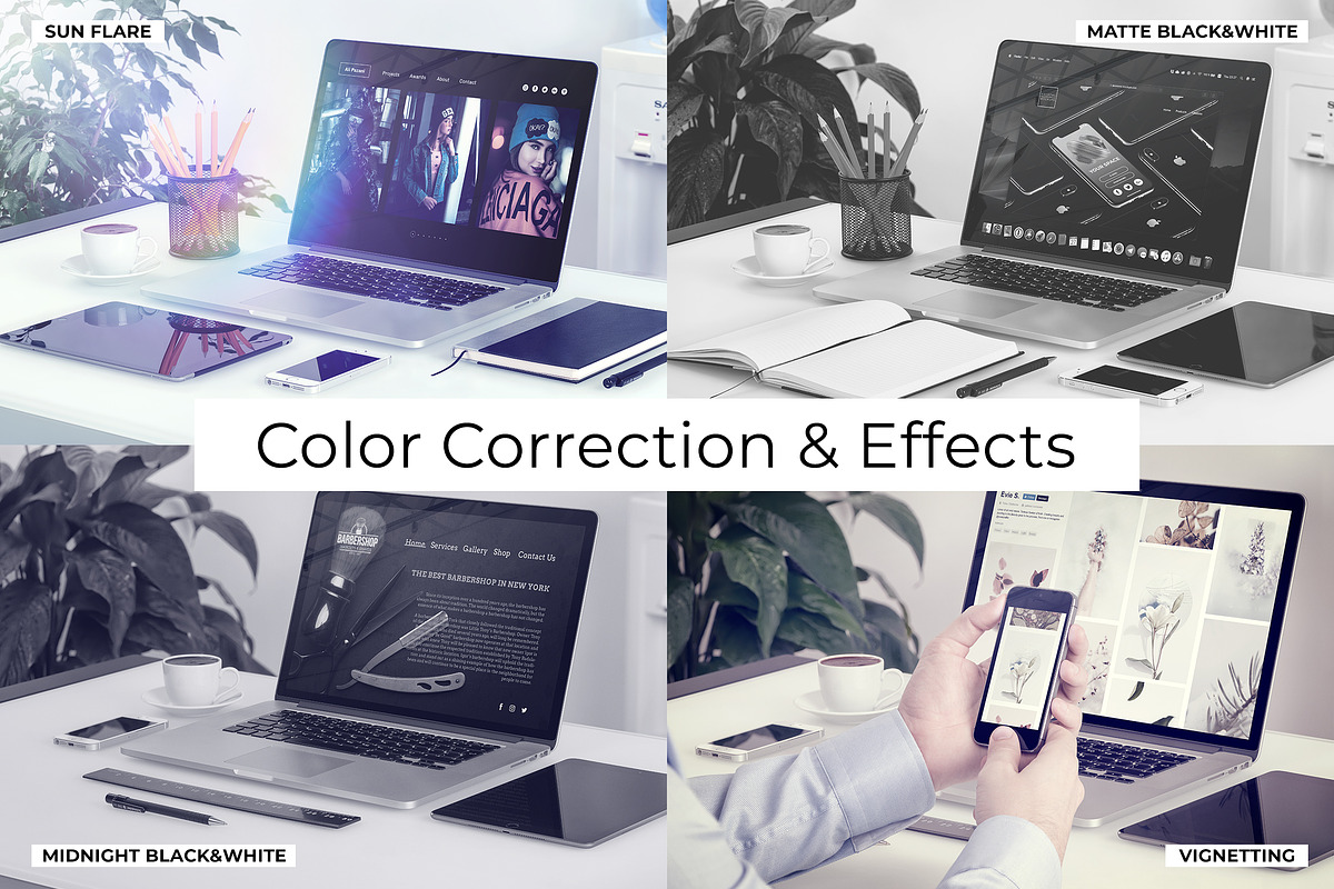 MacBook Pro Office Mockups, an iPhone Mockup by Mockups & Illustrations (Photo 5 of 11)