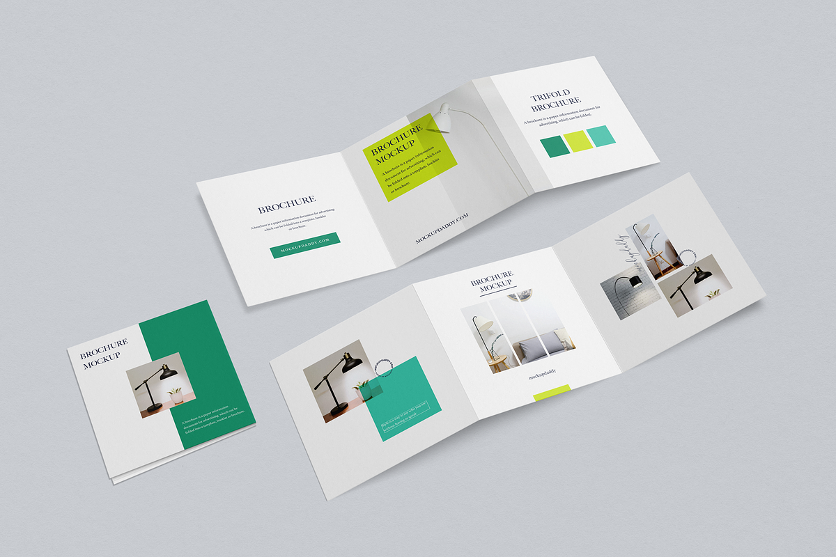 3 Folds Square Brochure Mockup preview 3