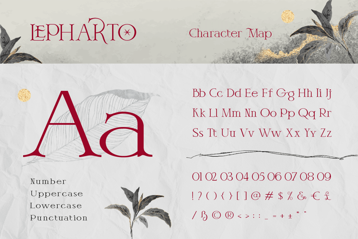 Lepharto, a Serif Font by kerismaker (Photo 5 of 12)