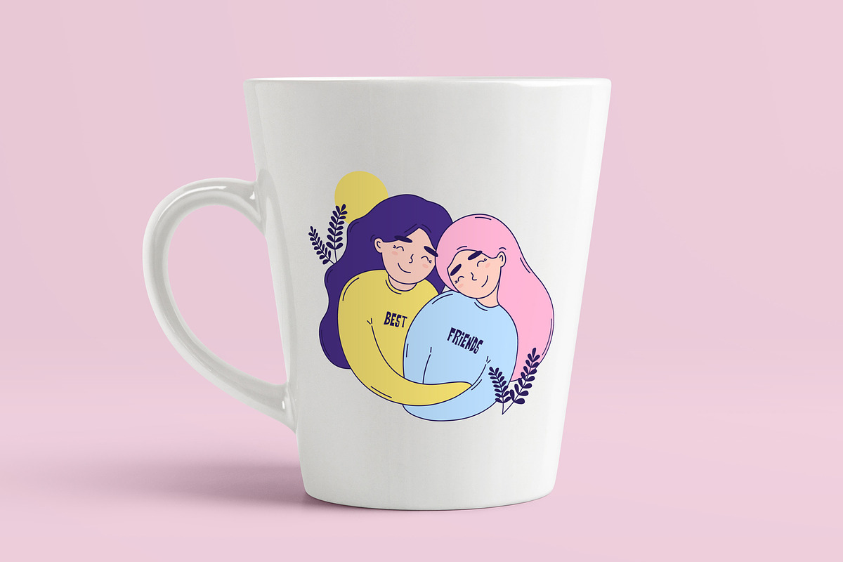 Friendship Flat Vector Illustration, an Illustration by DesignWP (Photo 2 of 3)