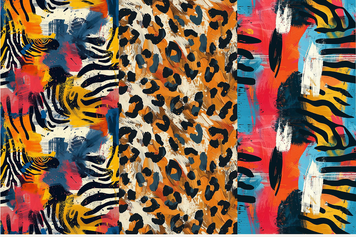 10 Abstract Animal Seamless Patterns, a Pattern Graphic by Inknfolly (Photo 3 of 7)