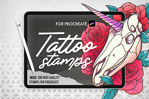 Procreate Stamps Bundle Tattoo