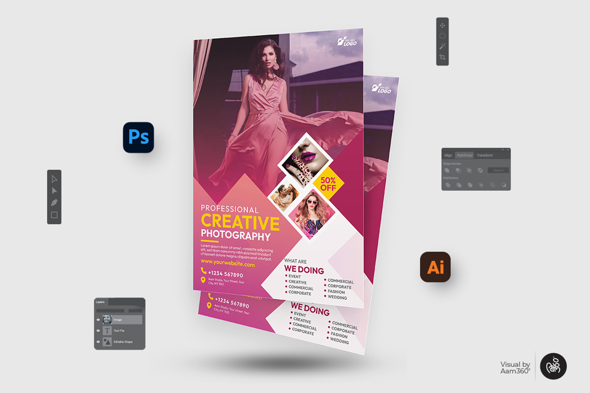 Photography Flyer Template, a Flyer Template by Aam360 (Photo 2 of 3)