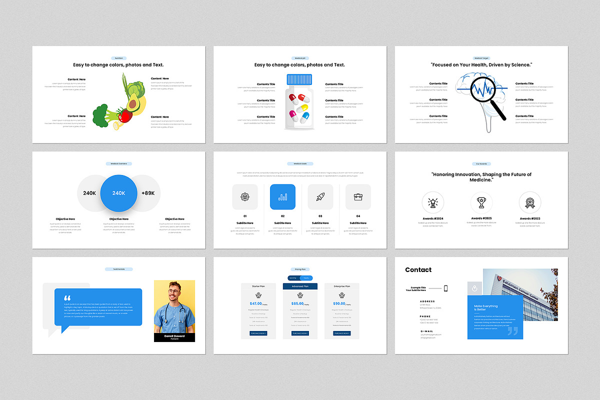 Medical Presentation Template, a Presentation Template by GenerousArt (Photo 5 of 7)