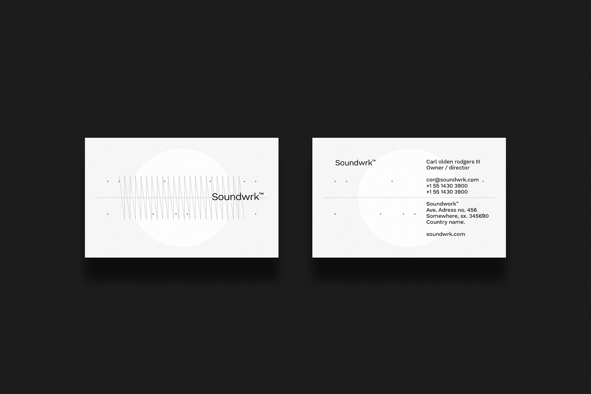 Soundwrk Business Cards Template, a Business Card Template by Srg® (Photo 1 of 4)
