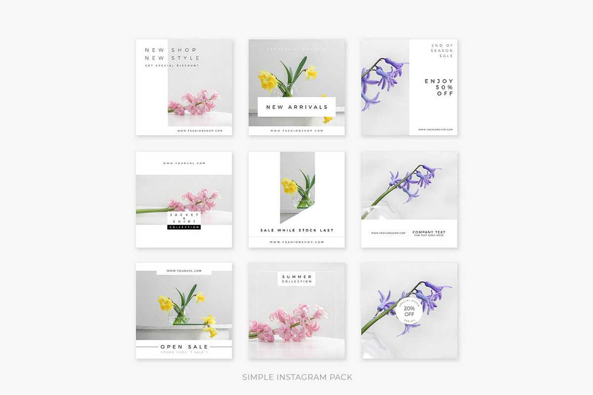 Clean Instagram Bundle, a Social Media Template by Swiss_cube (Photo 5 of 16)