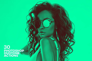 30 Duotone Photoshop Actions, an Action Add-On by iHemalaya