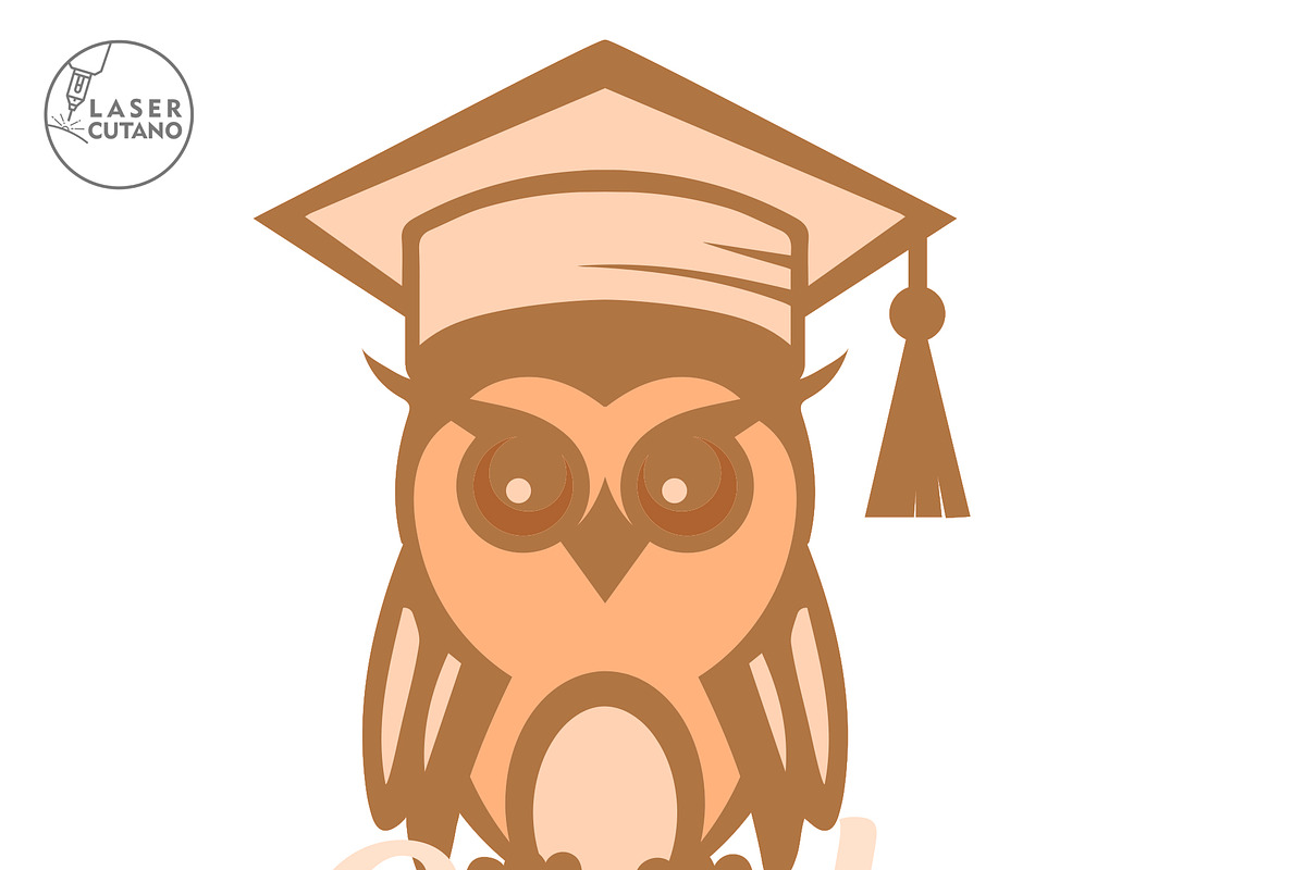 Graduation Owl Decorative Template, a Design Template by LaserCutano (Photo 4 of 6)