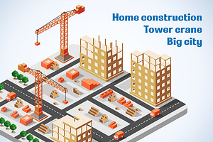 Isometric Construction Building