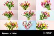 Bouquet of tulips. 56 images, a Holiday Photo by Handmadefont (Thumbnail 2 of 11)