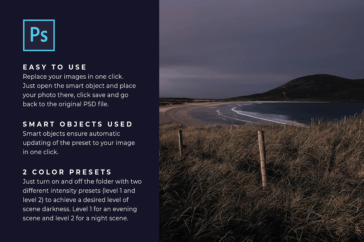 Day to Night Scene Photoshop Effect, a Templates & Theme by velvetmade.designs (Photo 8 of 8)