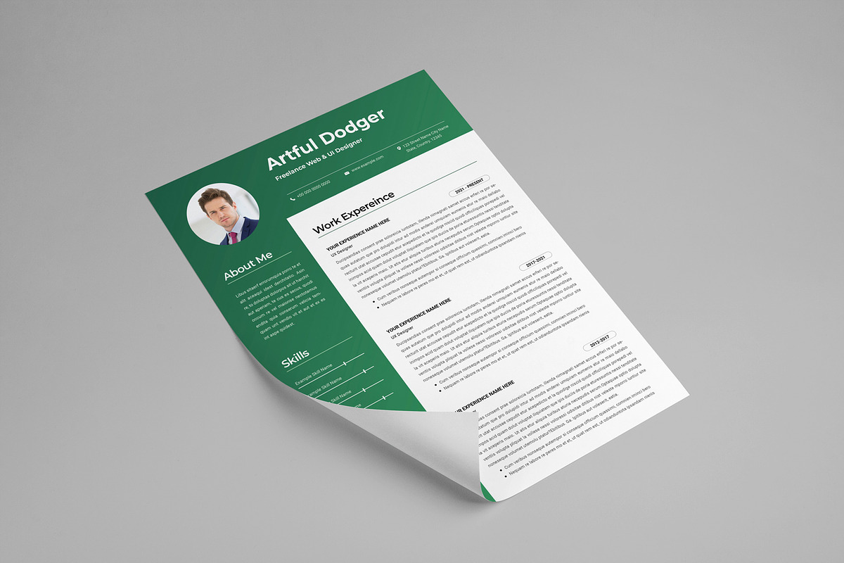 Professional Resume Template – Cover, a Resume Template by PixelStudio (Photo 3 of 5)