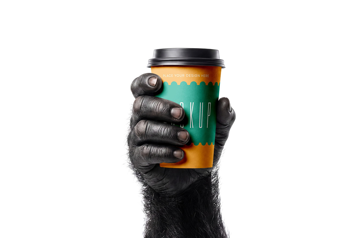 Gorilla Character Mockup Set, a Merchandise Mockup by dpi (Photo 5 of 9)