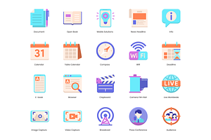 Media Communication Icons Violet