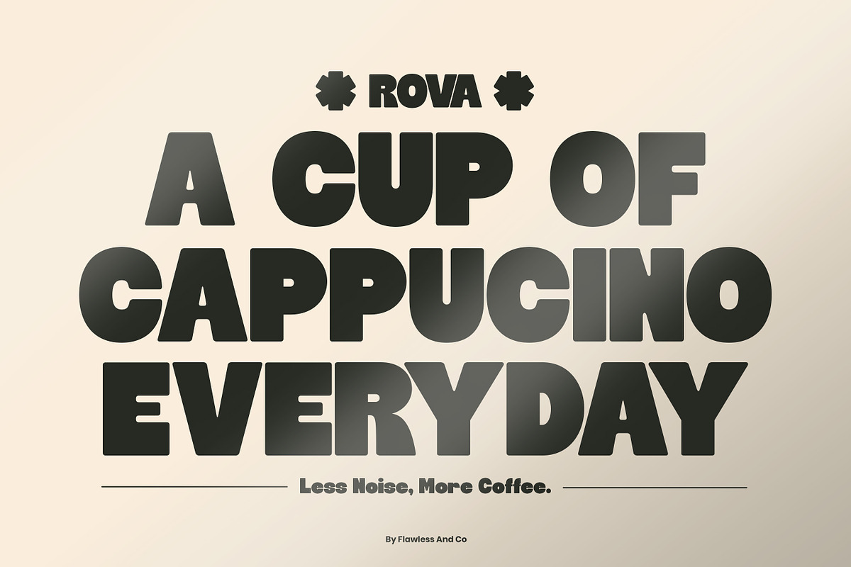 Rova - Bold Display Font, a Font by Flawless And Co (Photo 7 of 10)