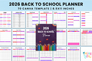 2026 Back To School Planner Canva, a Stationery Template by Shumaya (Thumbnail 1 of 7)