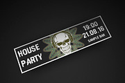 House Party Ticket&VIP pass bundle, an Invitation Template by Konakchiev (Thumbnail 6 of 7)