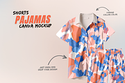 Shorts Pajamas Canva Mockup, a Shirt Mockup by Hafsa Studio 85 (Thumbnail 3 of 4)