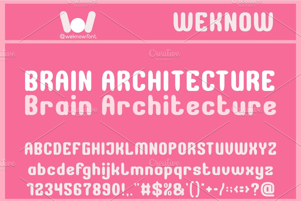 Brain Architecture font, a Font by weknow (Photo 1 of 8)
