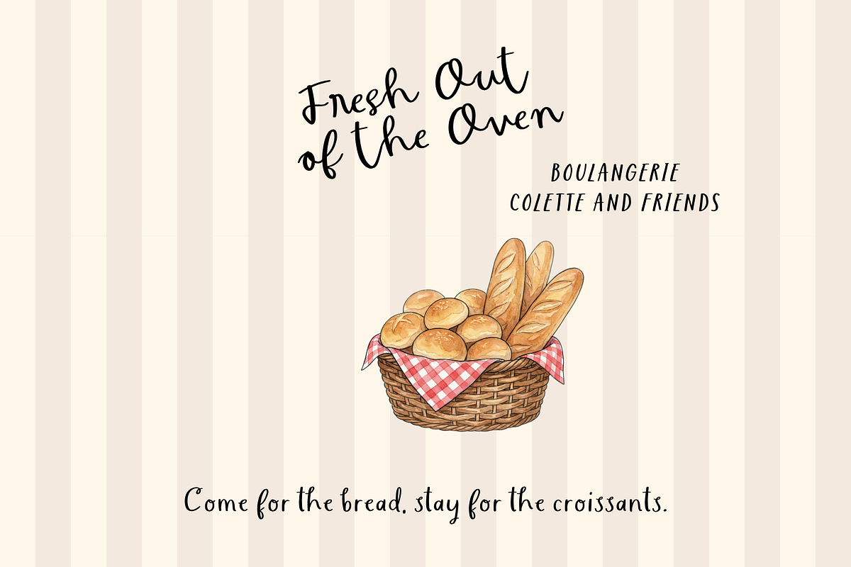 Boulangerie Colette and Friends, a Handwritten Font by Sofia Skoog (Photo 14 of 14)