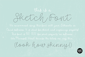 COTTAGE SKETCH Single Line Font