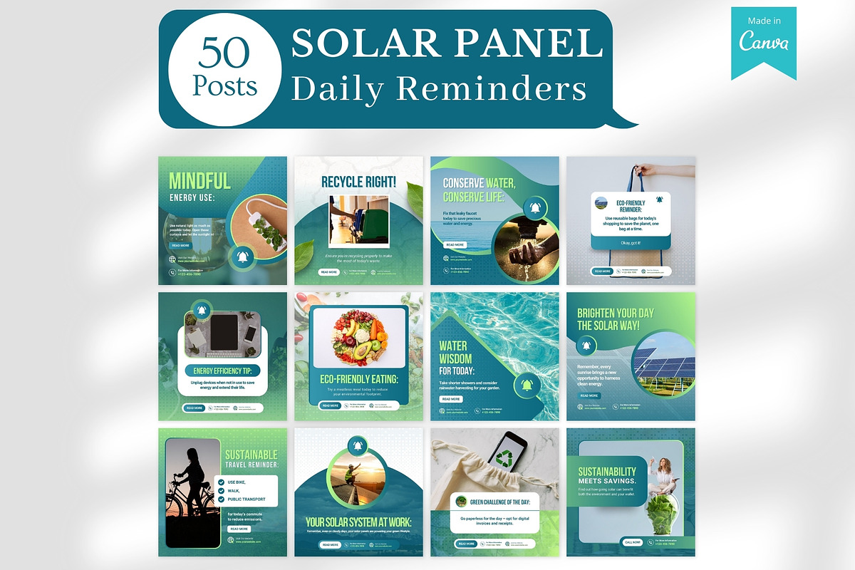 430 Solar Panel - Canva Templates, a Social Media Template by Viral Content Design (Photo 9 of 16)