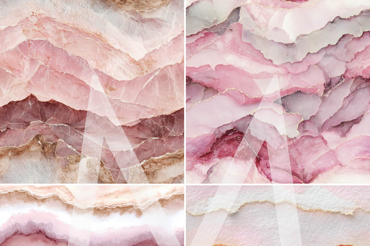 Seamless Rose Quartz Digital Papers, a Pattern Graphic by Maishop (Photo 5 of 7)