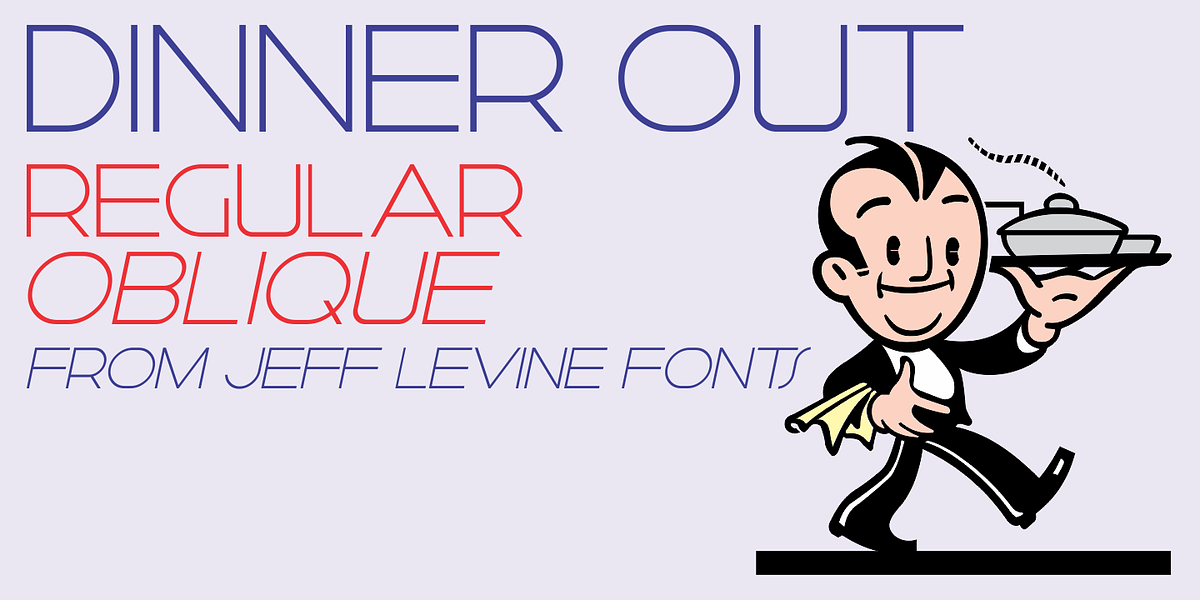 Dinner Out JNL, a Sans Serif Font by Jeff Levine Fonts (Photo 1 of 5)