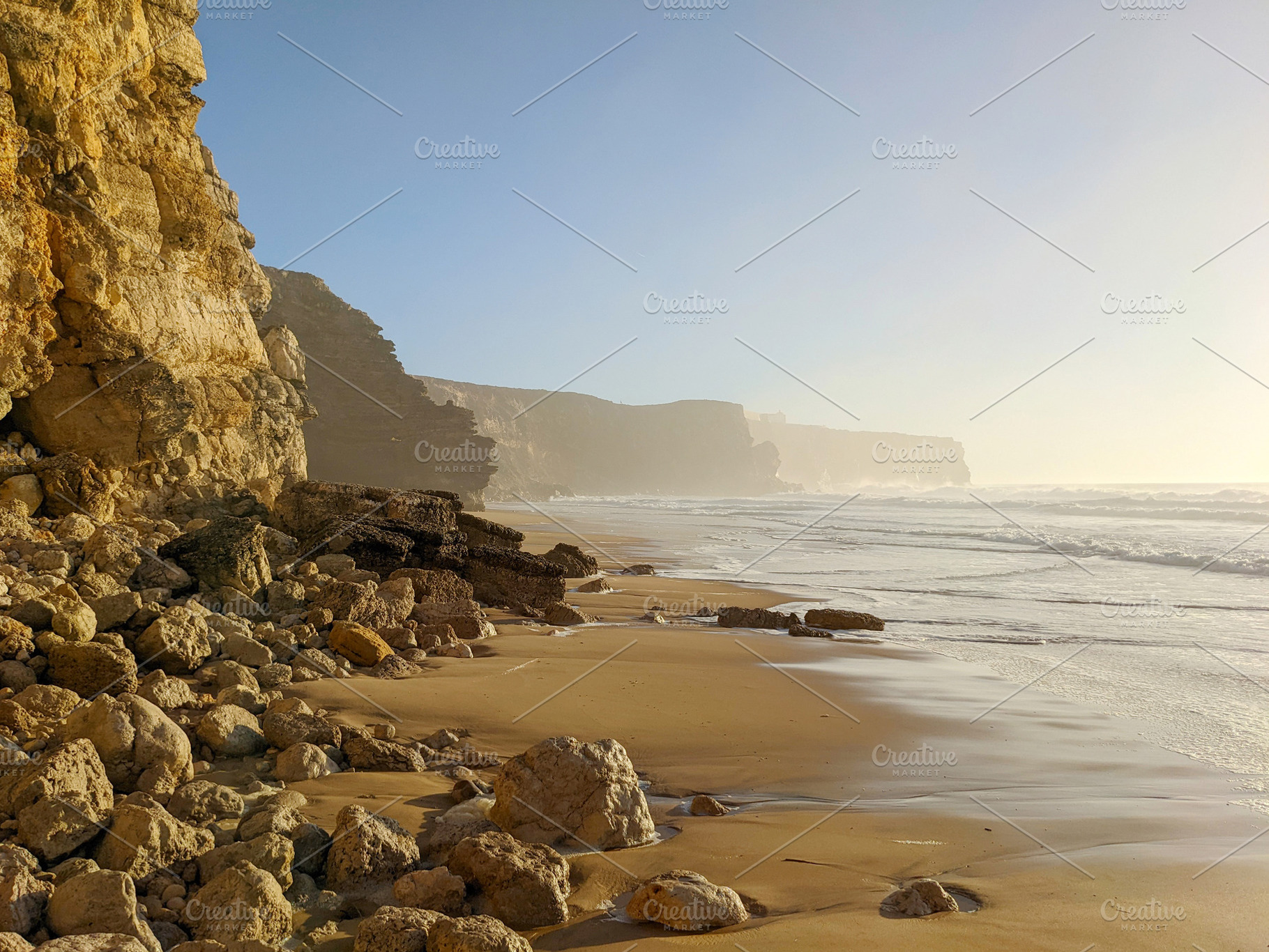 Ocean beach landscape  Algarve, Portugal, a Nature Photo by joyt