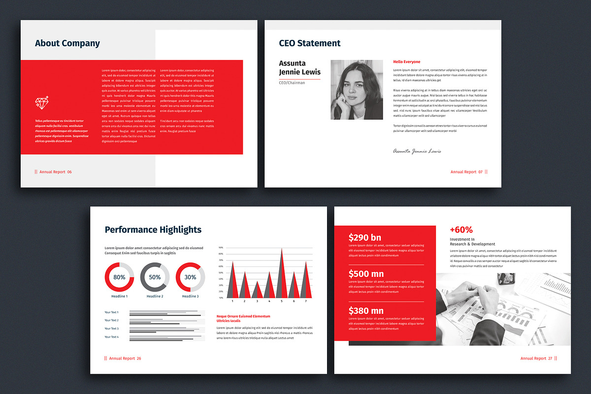 Annual Report | Canva, Indesign, a Brochure Template by ArtisticLand (Photo 3 of 11)