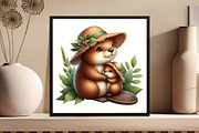American Beaver Mother's Day Clipart, an Illustration by DreamCafeArt (Thumbnail 4 of 5)