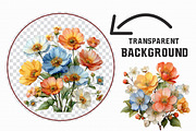 Colorful Flowers Clipart, an Illustration by Libby Wishes (Thumbnail 5 of 6)