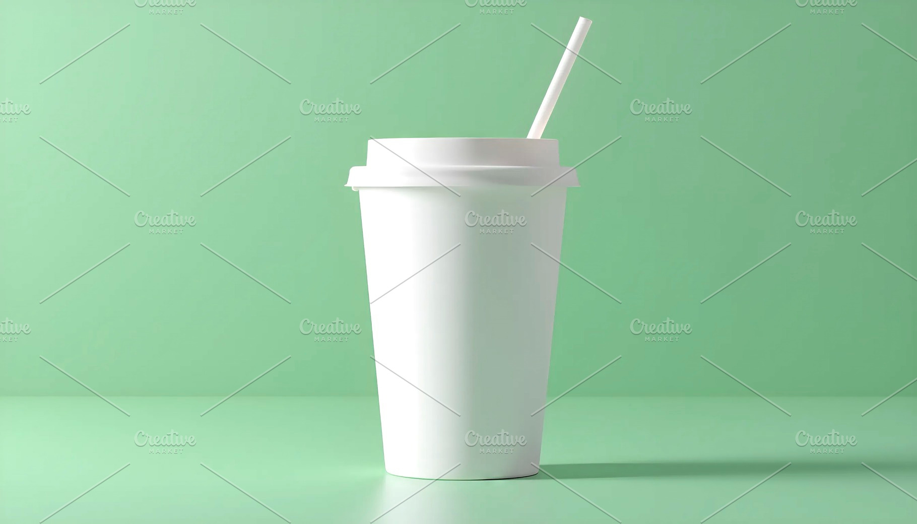Mockup of a takeaway drink cup with, a Photo by LOGOCREATIVE