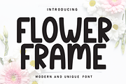 Flower Frame | Script Font, a Script Font by Scratchones (Thumbnail 1 of 8)