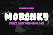 Moranky - Funky Decorative Font, a Sans Serif Font by twinstd (Thumbnail 1 of 8)
