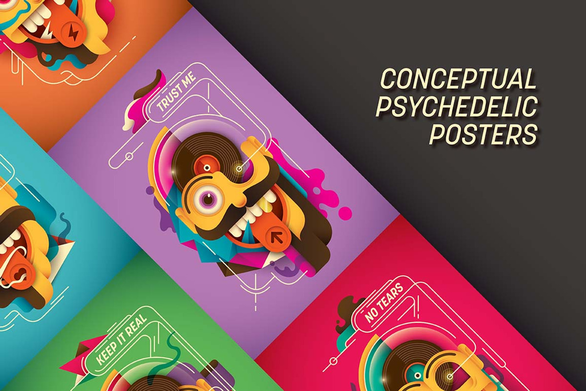 Conceptual psychedelic posters, an Illustration by Radoman (Photo 1 of 7)