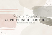 10 Watercolor Brushes for Photoshop