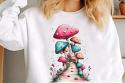 Whimsical Mushroom Pathways Clipart, an Illustration by designcity5 (Thumbnail 3 of 5)